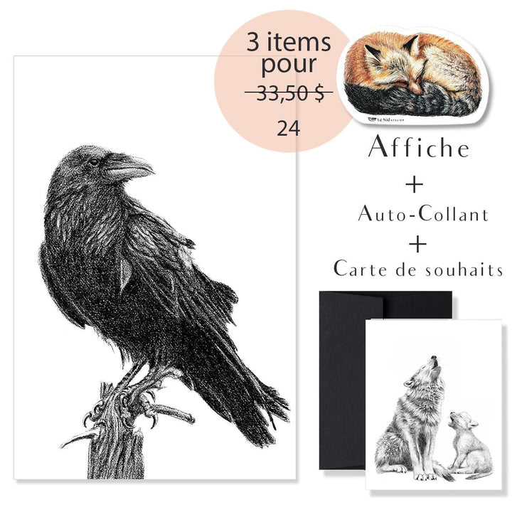 CHOICE - One 8x10 print + One greeting card + One sticker for $24 - LE NID atelier