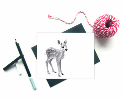 Baby Deer Greeting Card - LE NID atelier