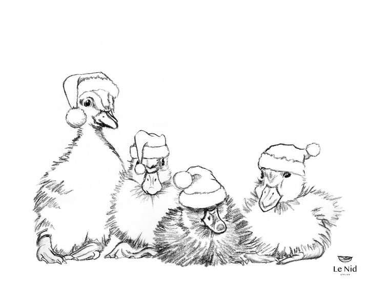 Christmas Coloring Book 2020 - LE NID atelier - 6 Downloadable pages to color - LE NID atelier