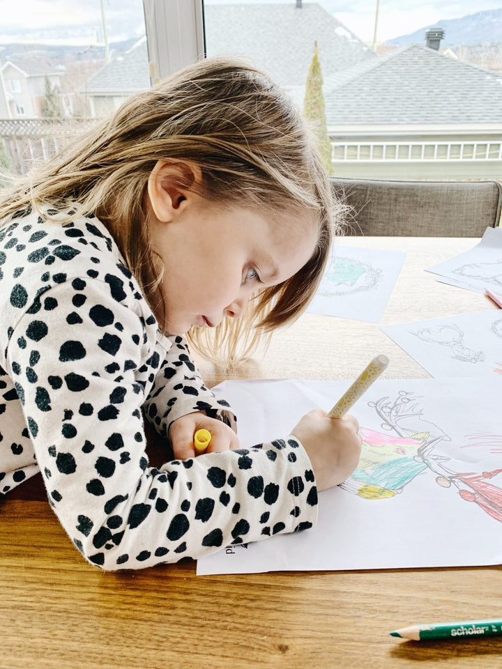 Christmas Coloring Greeting Cards 2020 - LE NID atelier - 6 greeting cards to color - LE NID atelier