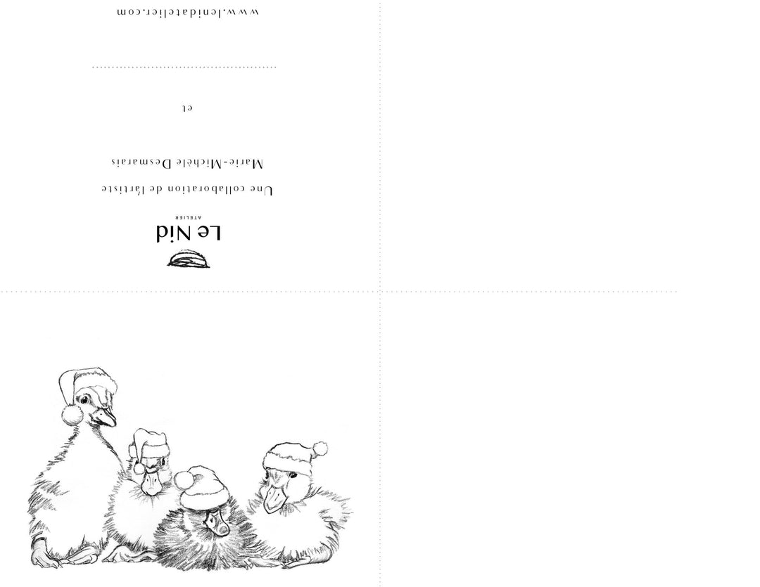 Christmas Coloring Greeting Cards 2020 - LE NID atelier - 6 greeting cards to color - LE NID atelier