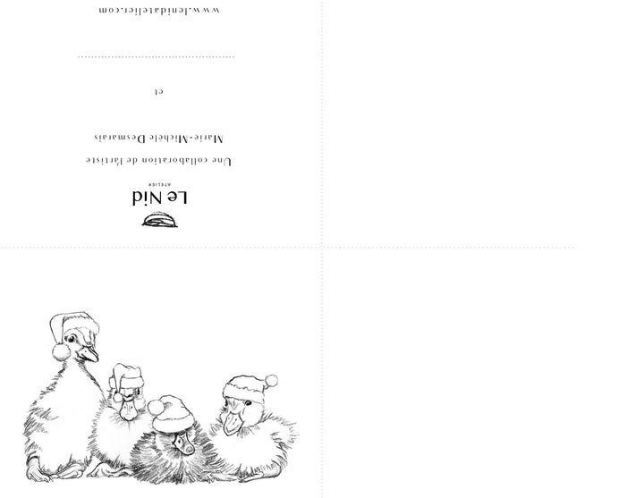 Christmas Coloring Greeting Cards 2020 - LE NID atelier - 6 greeting cards to color - LE NID atelier