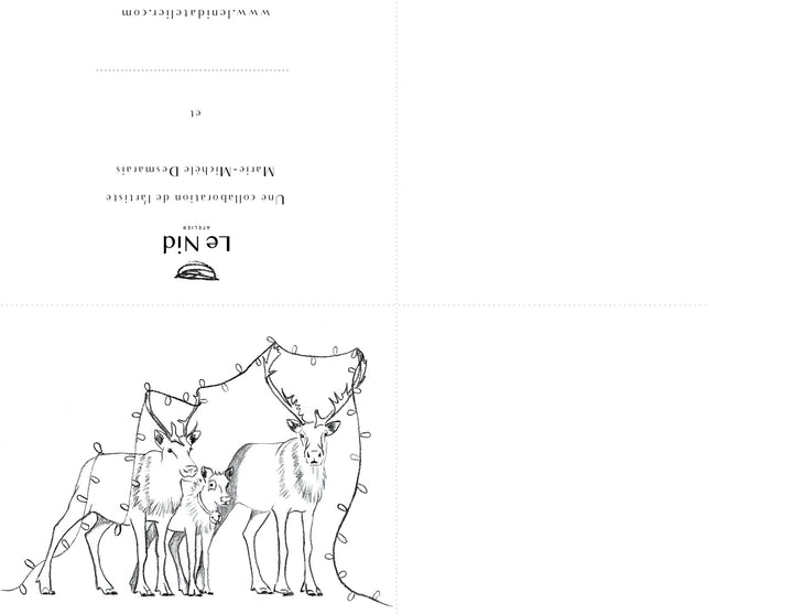 Christmas Coloring Greeting Cards 2020 - LE NID atelier - 6 greeting cards to color - LE NID atelier