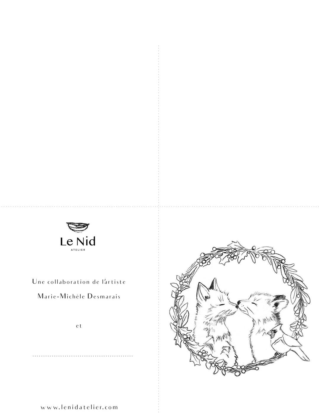 Christmas Coloring Greeting Cards 2020 - LE NID atelier - 6 greeting cards to color - LE NID atelier