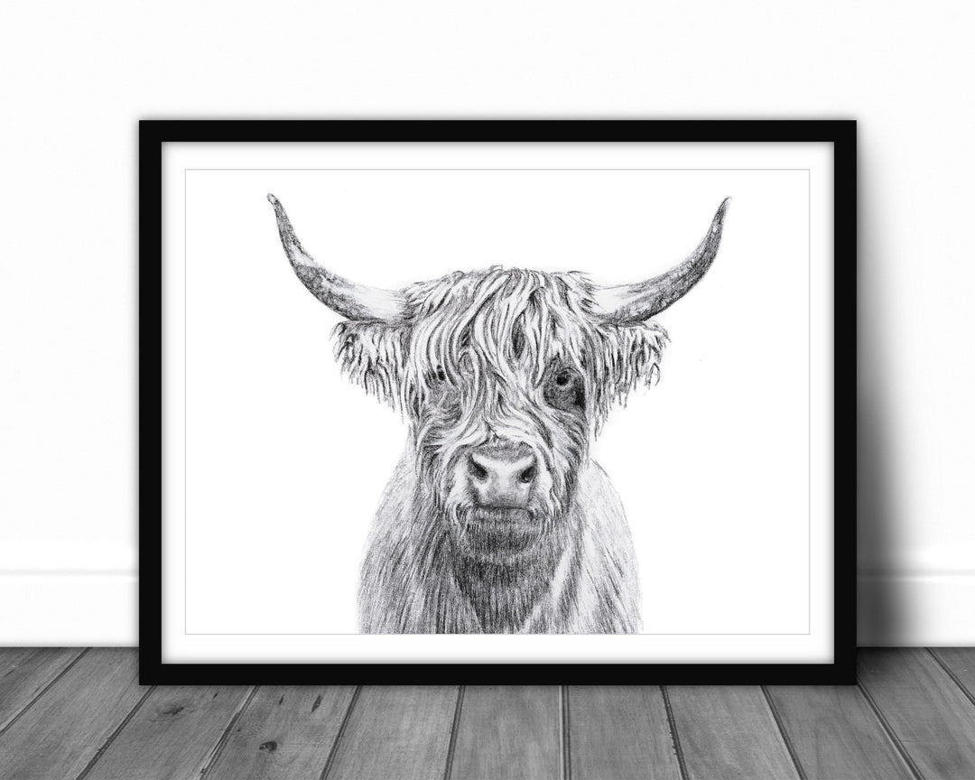 Highland Cow Portrait - LE NID atelier