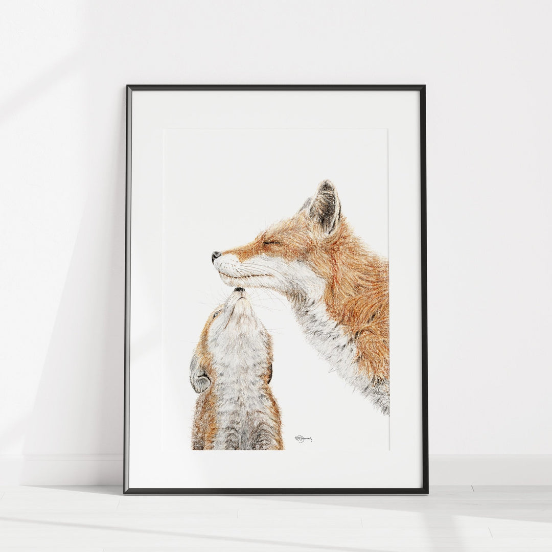 Mama Fox with baby - Color - LE NID atelier