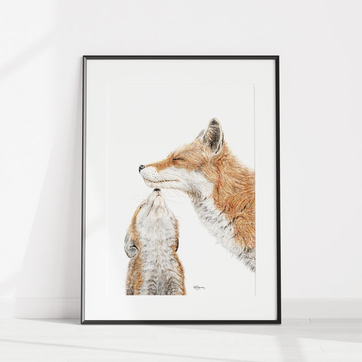 Mama Fox with baby - Color - LE NID atelier