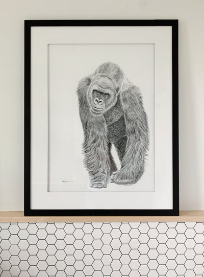 ORIGINAL ARTWORK - Gorilla - From the Zoo de Granby Collaboration - LE NID atelier