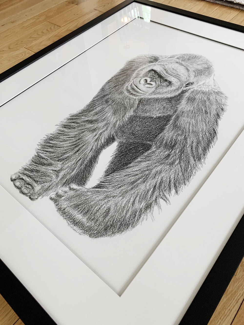 ORIGINAL ARTWORK - Gorilla - From the Zoo de Granby Collaboration - LE NID atelier