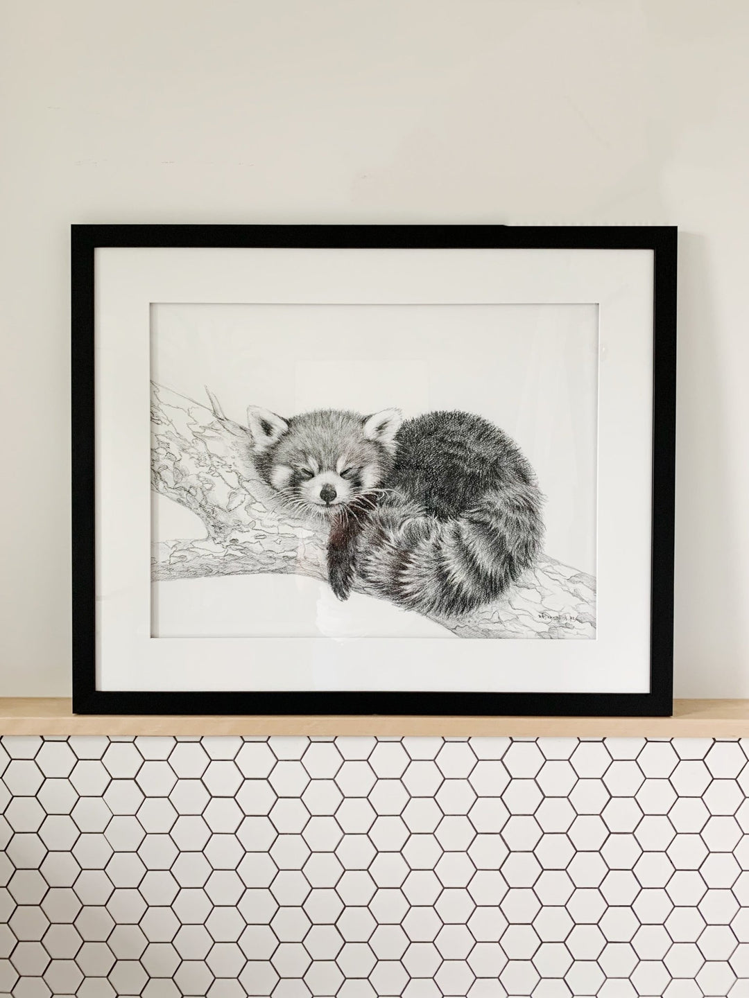 ORIGINAL ARTWORK - Red Panda - From the Zoo de Granby Collaboration - LE NID atelier