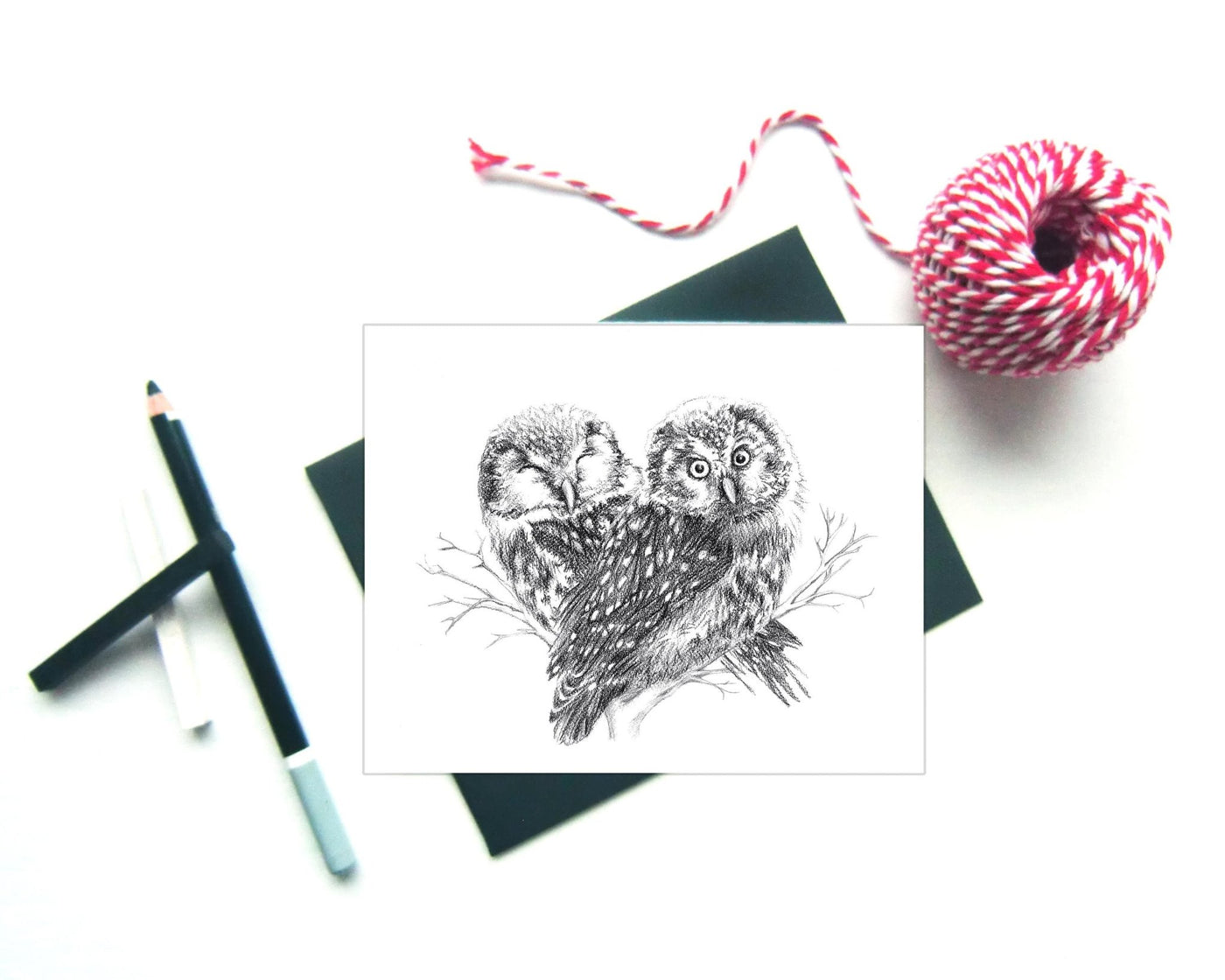 Owls in Love Greeting Card - LE NID atelier