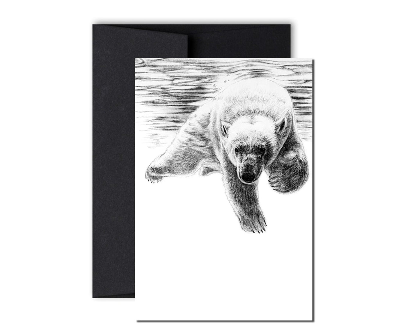 Polar Bear swimming Greeting Card - LE NID atelier