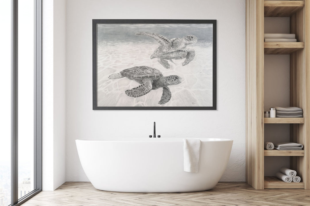 The story behind this bathroom wall decor that reminds of the sea and inspires calm - LE NID atelier