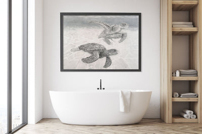 The story behind this bathroom wall decor that reminds of the sea and inspires calm