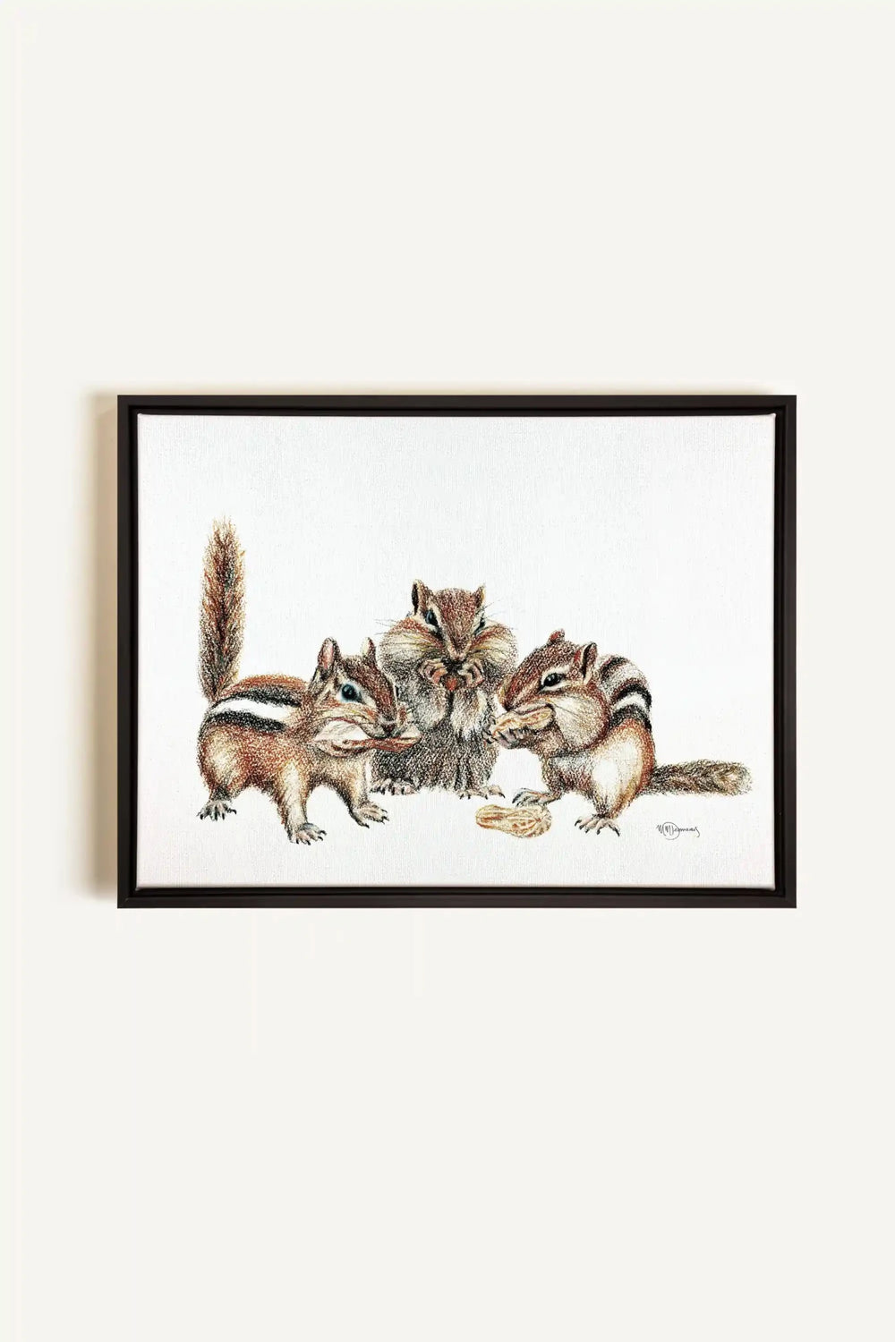 3 Chipmunks Colored, canvas print - LE NID atelier