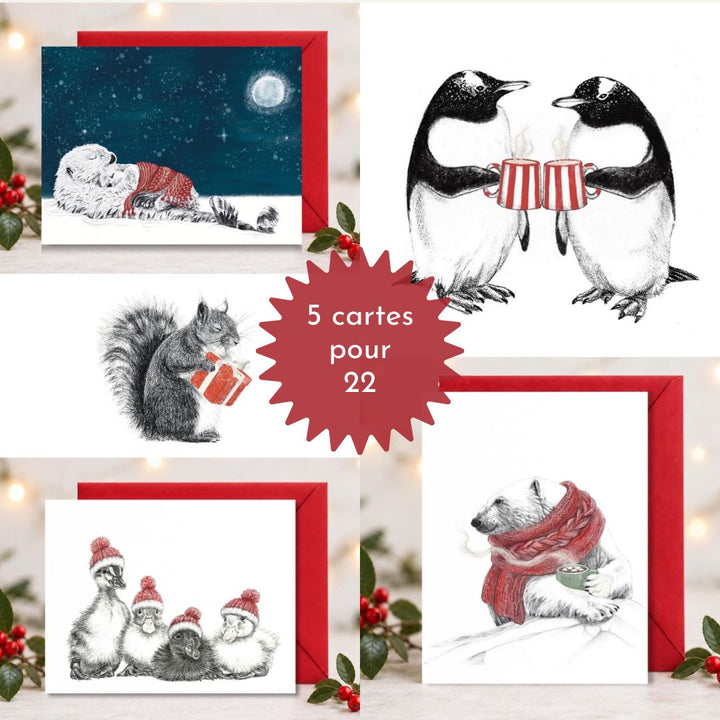 5 Christmas Cards - Bundle 2026 - LE NID atelier