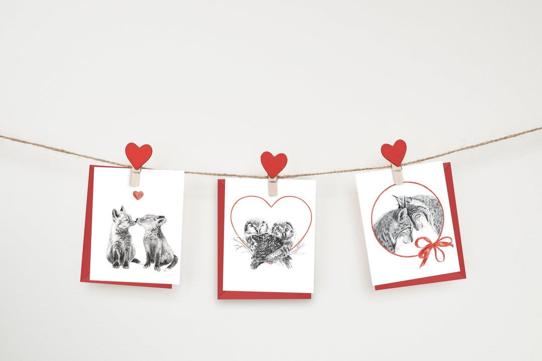 6 Valentines Day Greeting Card Bundle - Special Valentines Day BUNDLE - LE NID atelier