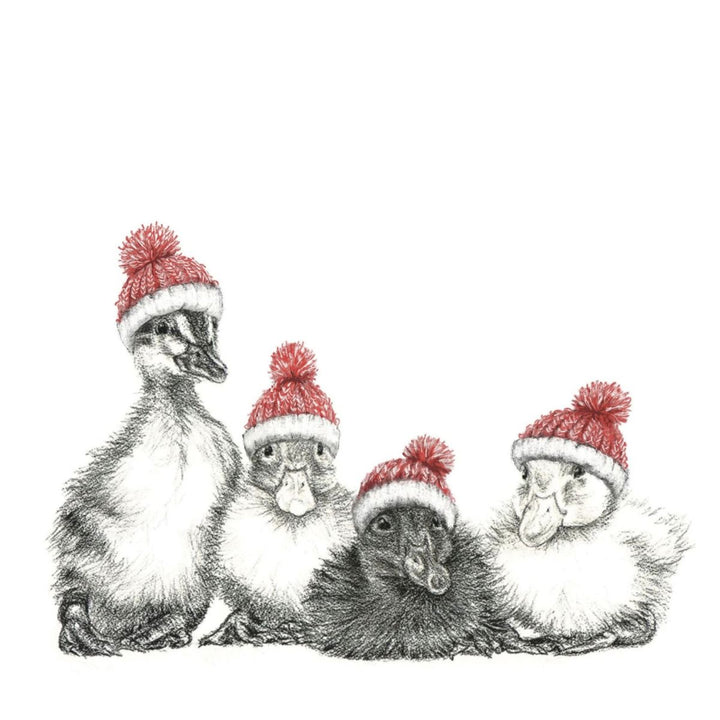 Loup dans une couronne de Noël - Carte de vœux de Noël