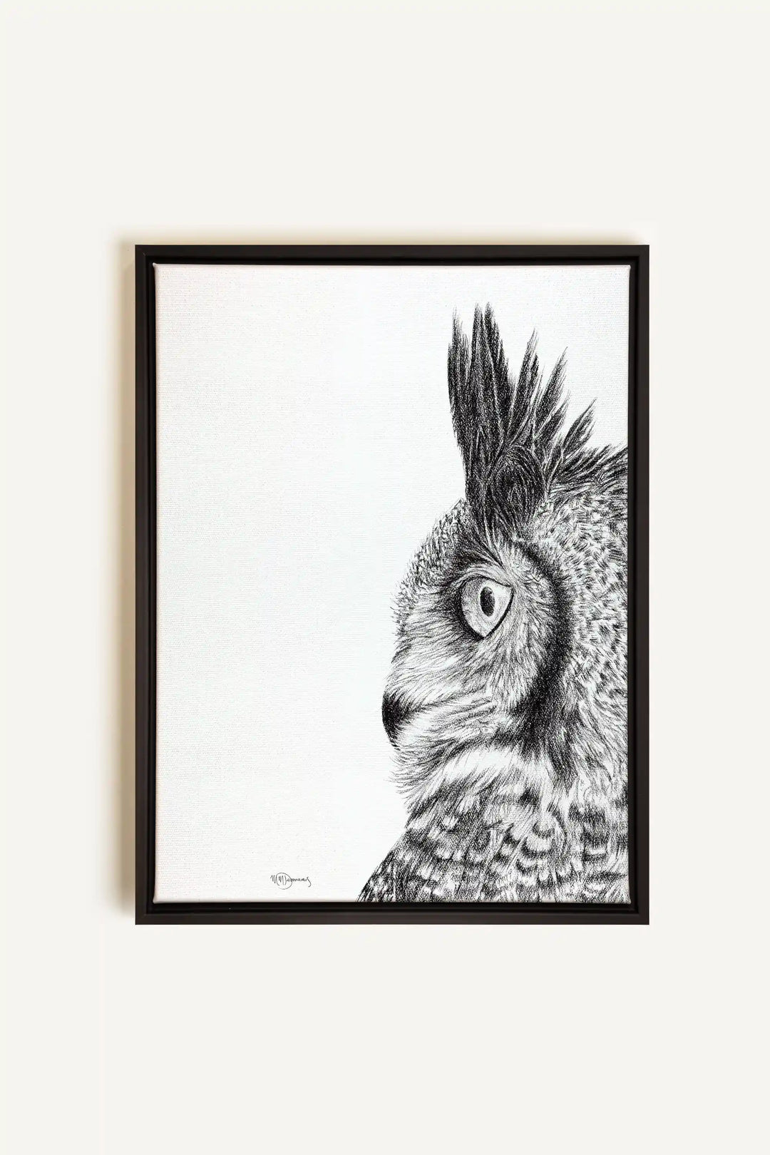 Great horned owl, canvas print