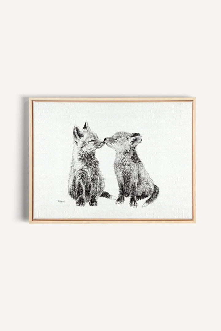Adorable Baby Foxes, canvas print - LE NID atelier