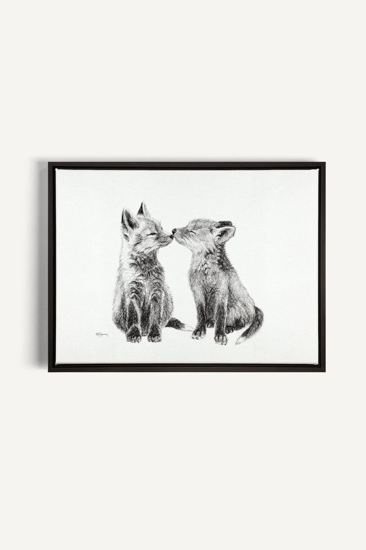 Adorable Baby Foxes, canvas print - LE NID atelier