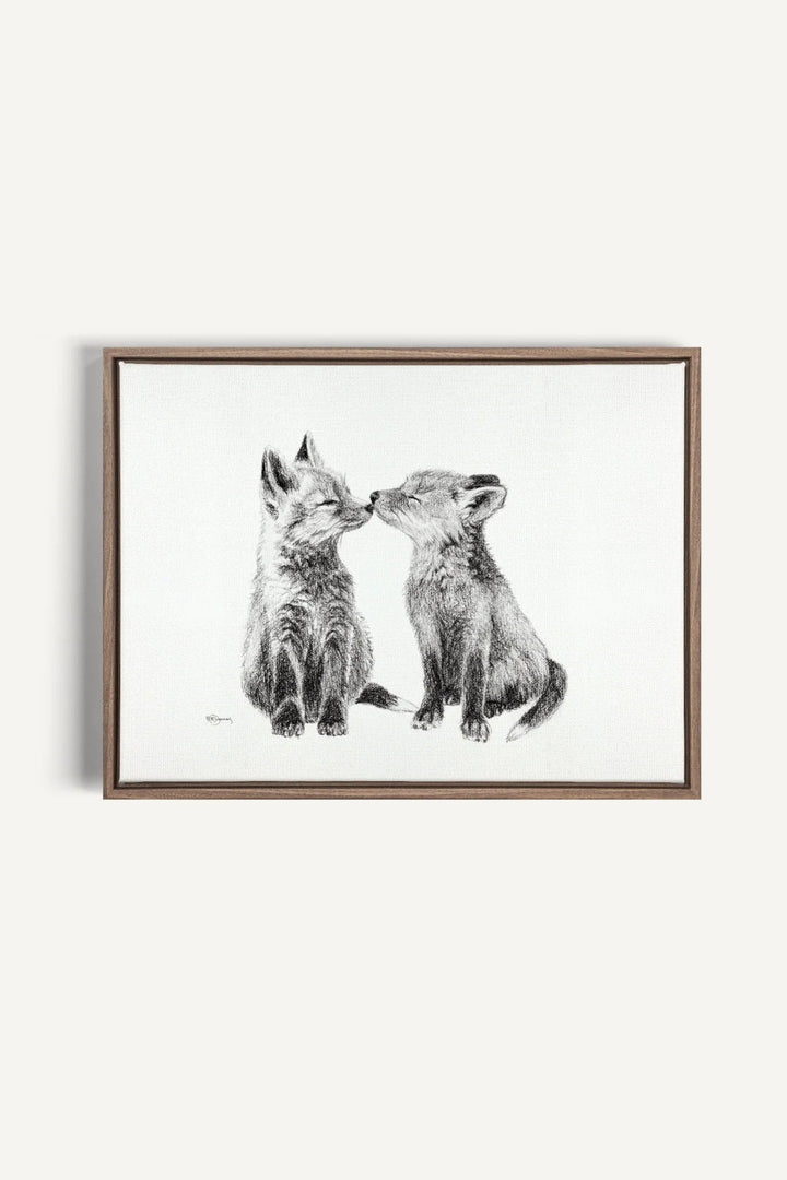 Adorable Baby Foxes, canvas print - LE NID atelier