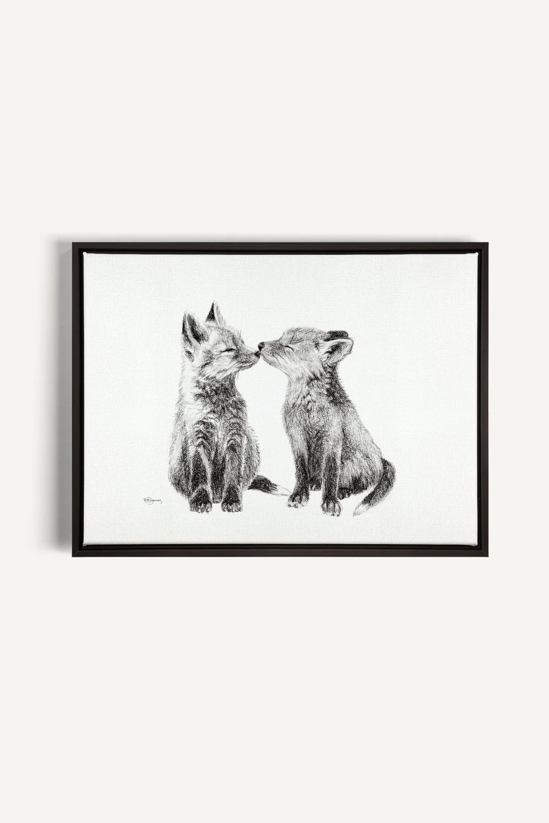 Adorable Baby Foxes, canvas print