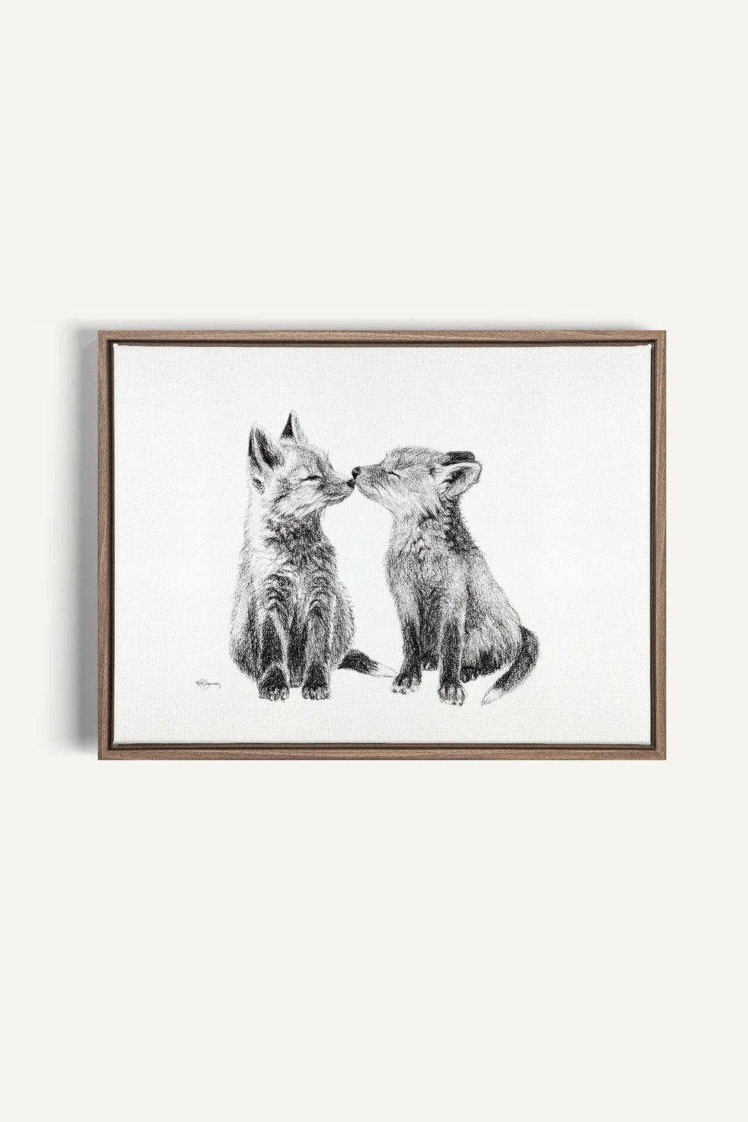 Adorable Baby Foxes, canvas print