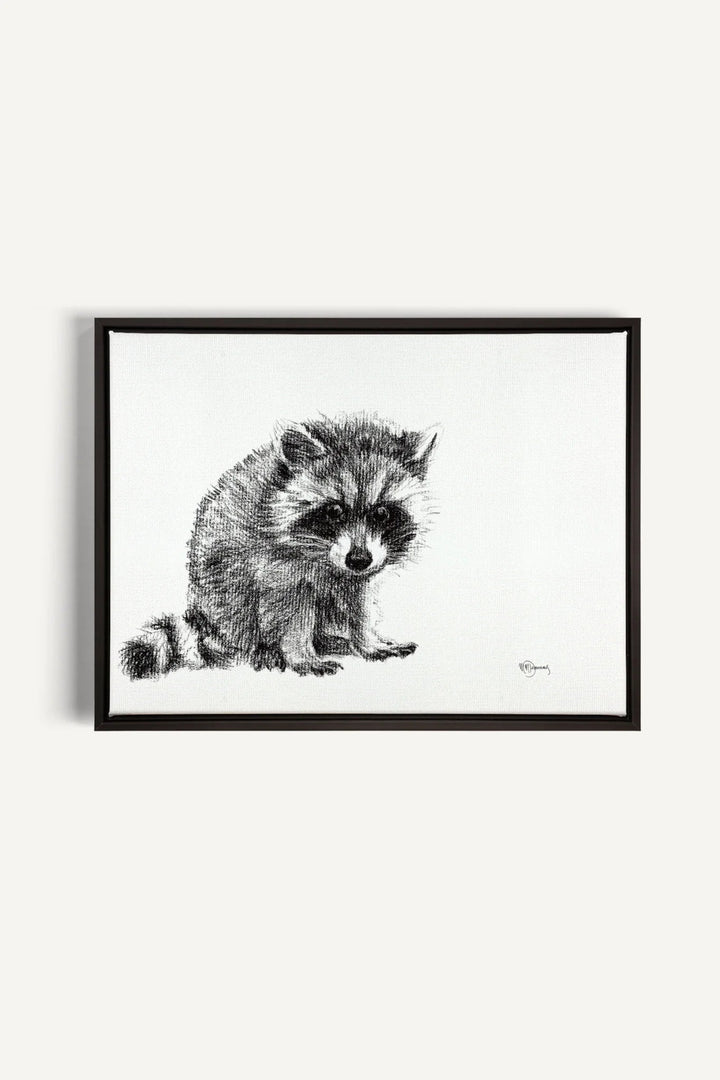 Adorable Baby Raccoon, canvas print - LE NID atelier