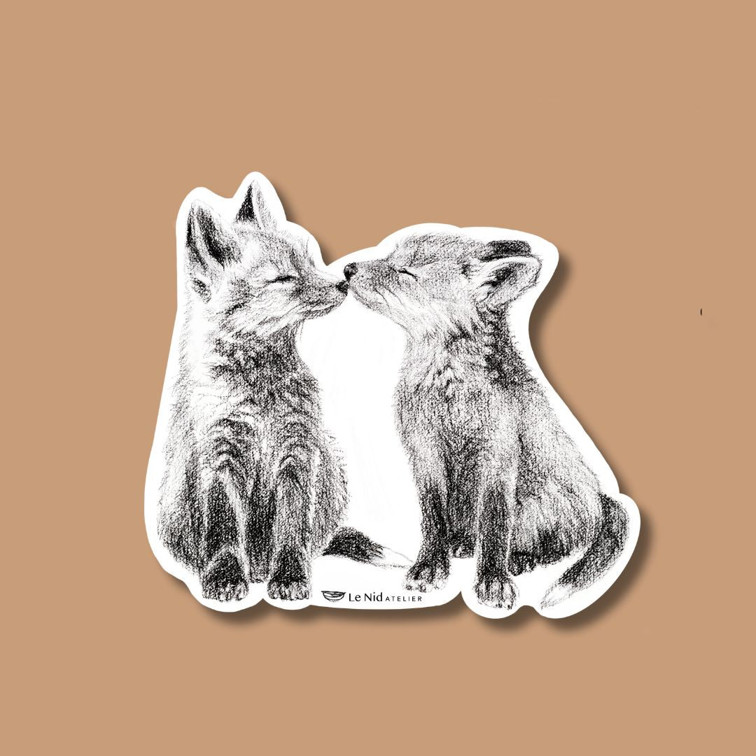 Adorable Foxes Magnet - LE NID atelier