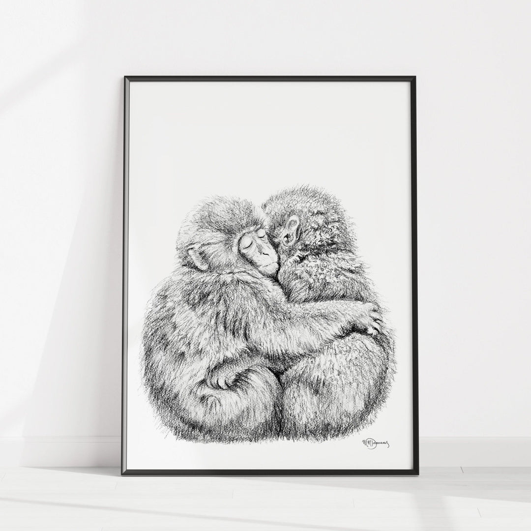 Adorable monkey hug - LE NID atelier