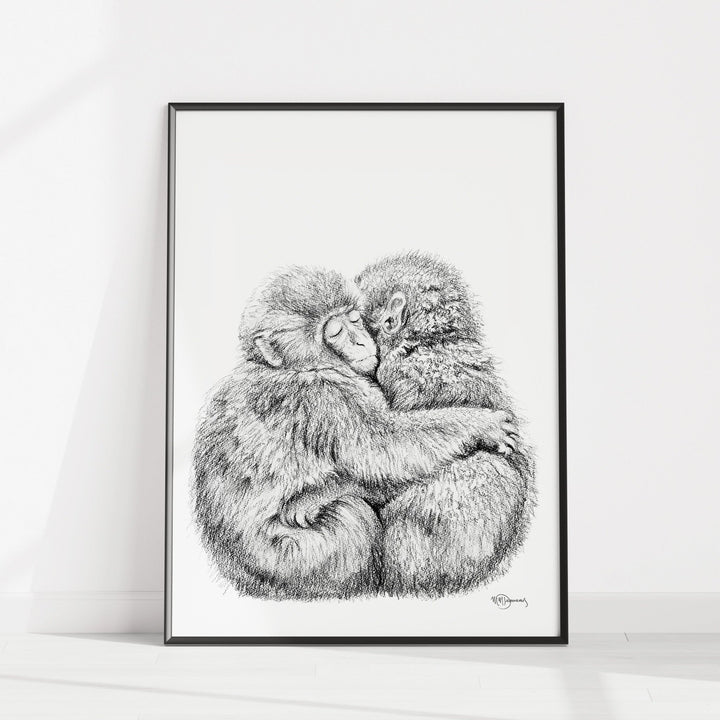 Adorable monkey hug - LE NID atelier