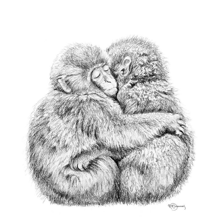 Adorable monkey hug - LE NID atelier