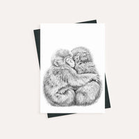 Câlin de Singes - Carte de Souhaits