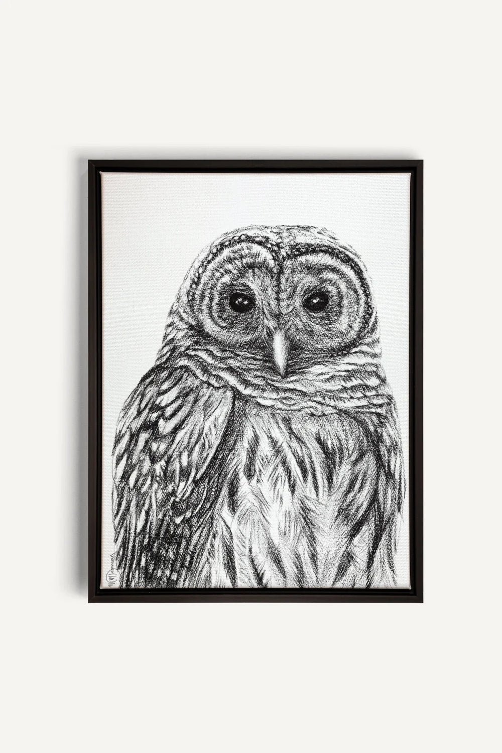 Barred Owl Print, canvas print - LE NID atelier