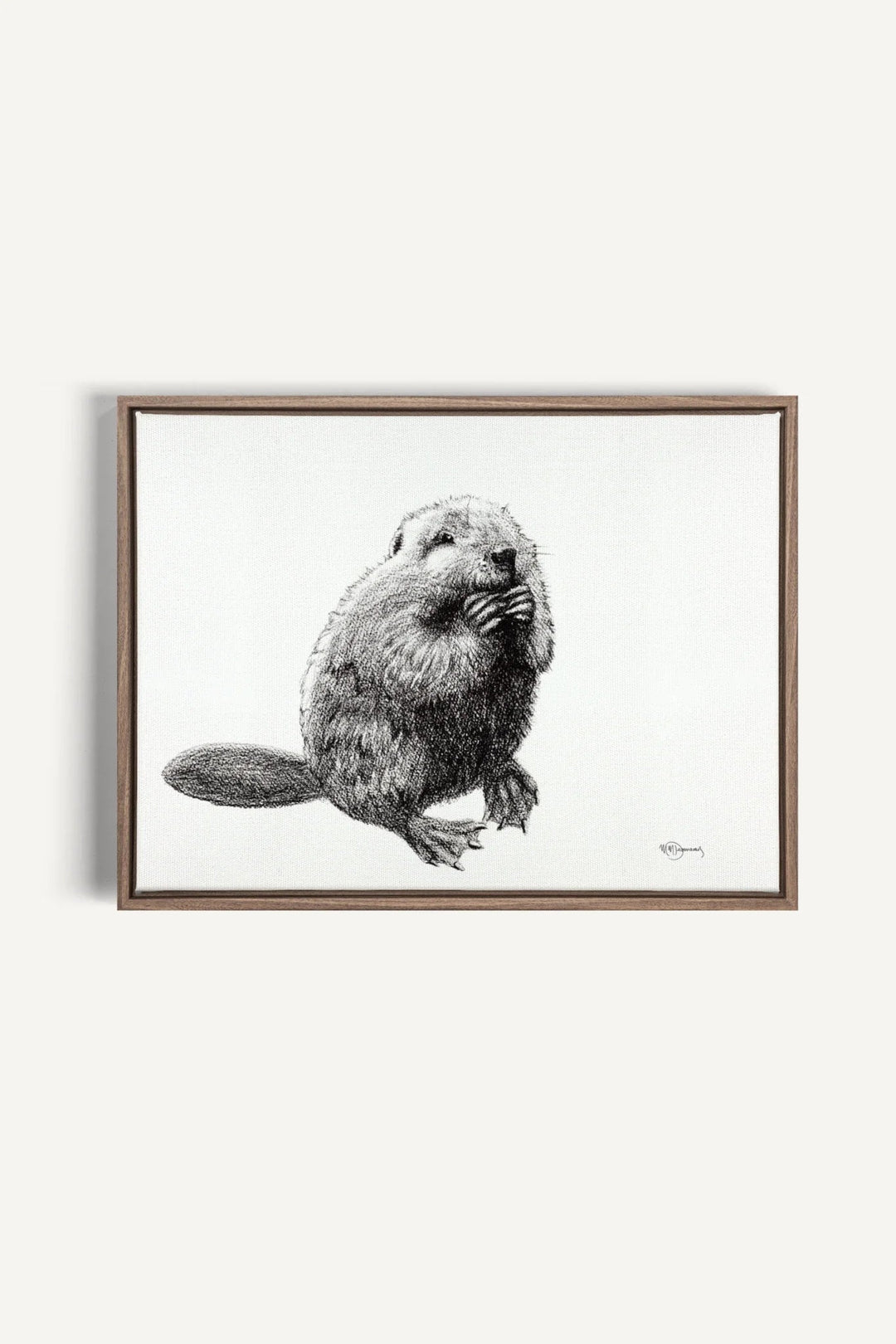 Beaver "Social Animal" Collection, canvas print - LE NID atelier