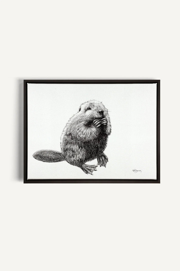 Beaver "Social Animal" Collection, canvas print - LE NID atelier
