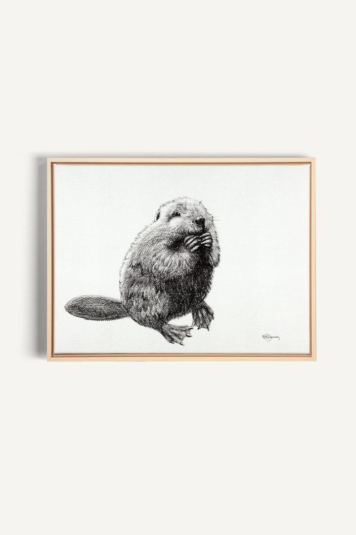 Beaver "Social Animal" Collection, canvas print - LE NID atelier