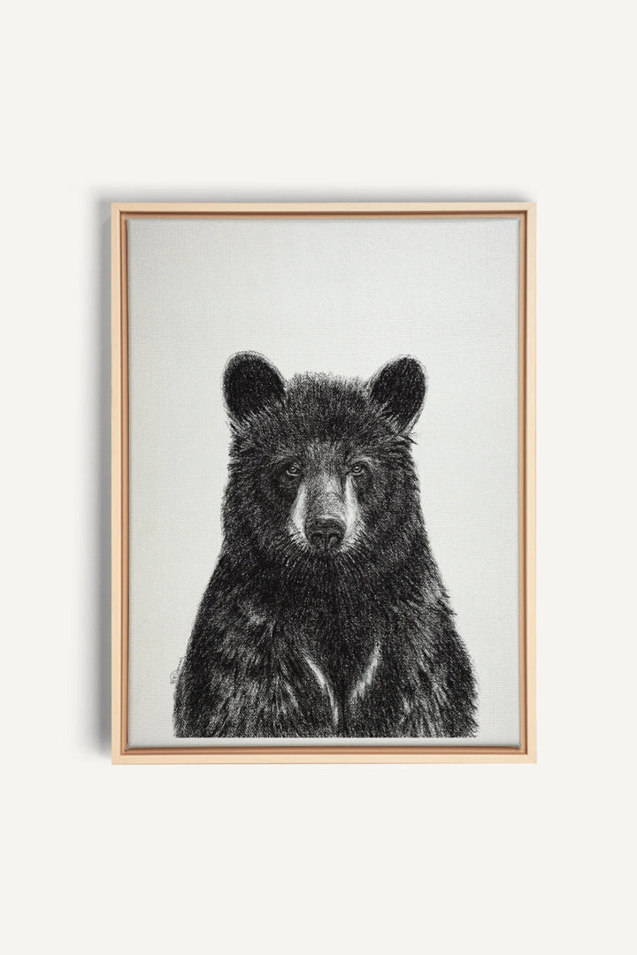 Black Bear Portrait, canvas print
