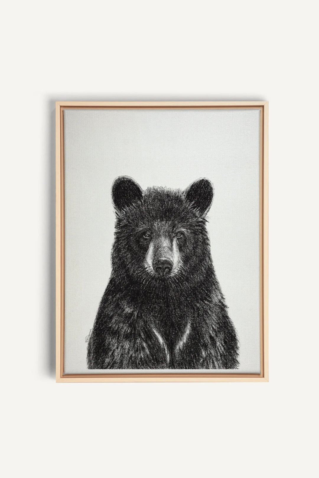 Black Bear Portrait, canvas print - LE NID atelier
