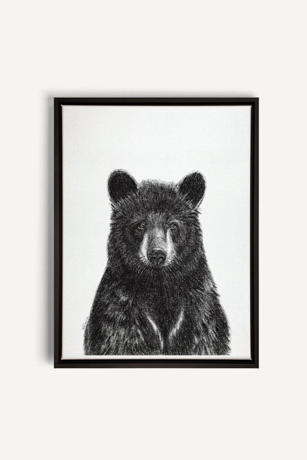 Black Bear Portrait, canvas print - LE NID atelier