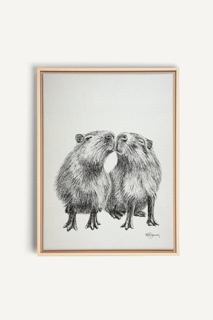 Capybaras, canvas print