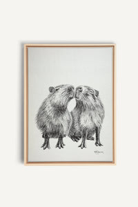 Capybaras, canvas print