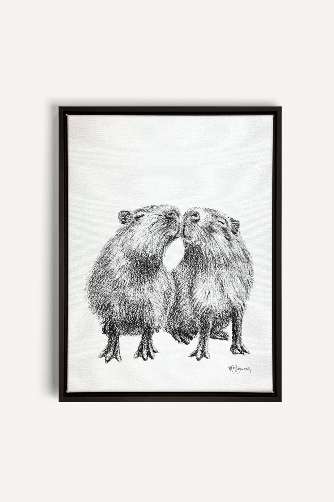Capybaras, canvas print