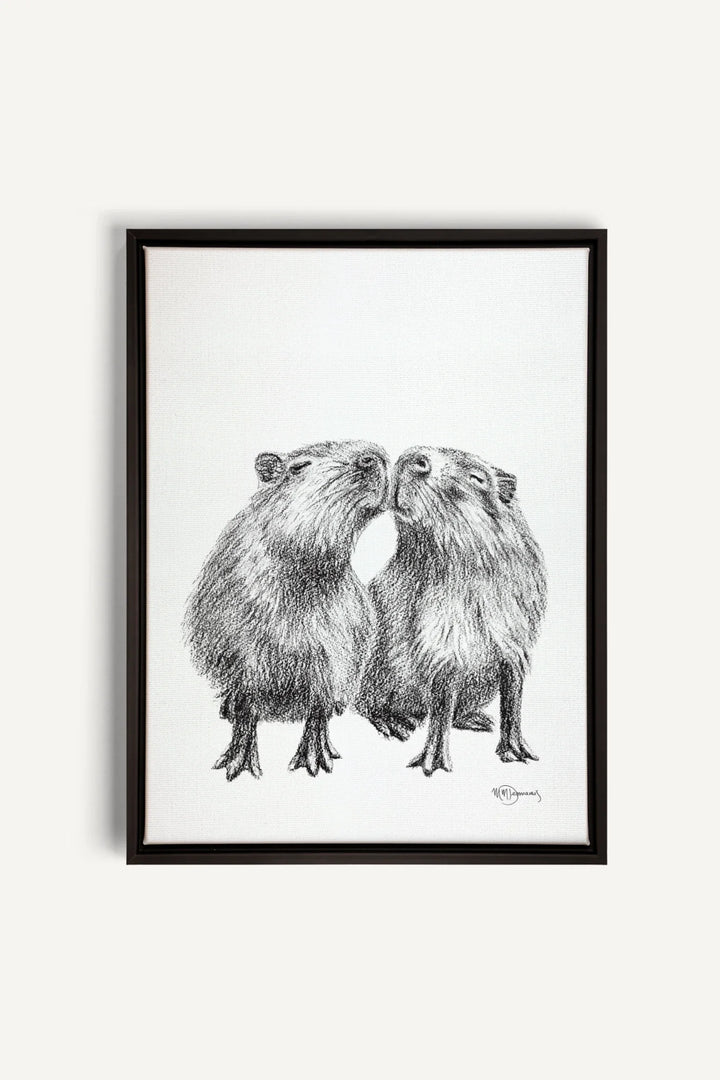 Capybaras, canvas print