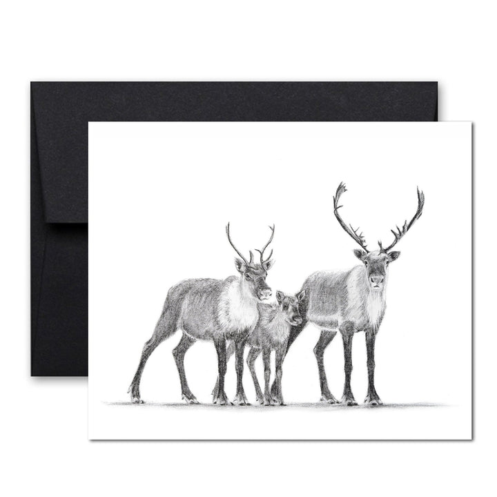 Caribou family Greeting Card - LE NID atelier