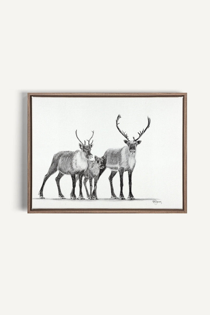 Caribous Family, canvas print - LE NID atelier