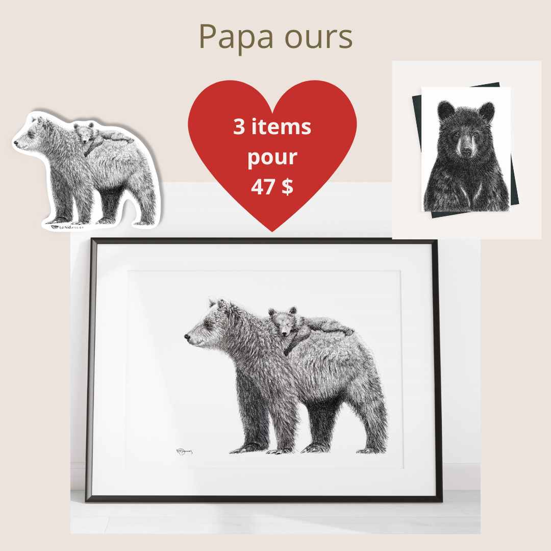 CHOICE - 1 - 8x10 framed print + 1 greeting card + 1 sticker - LE NID atelier