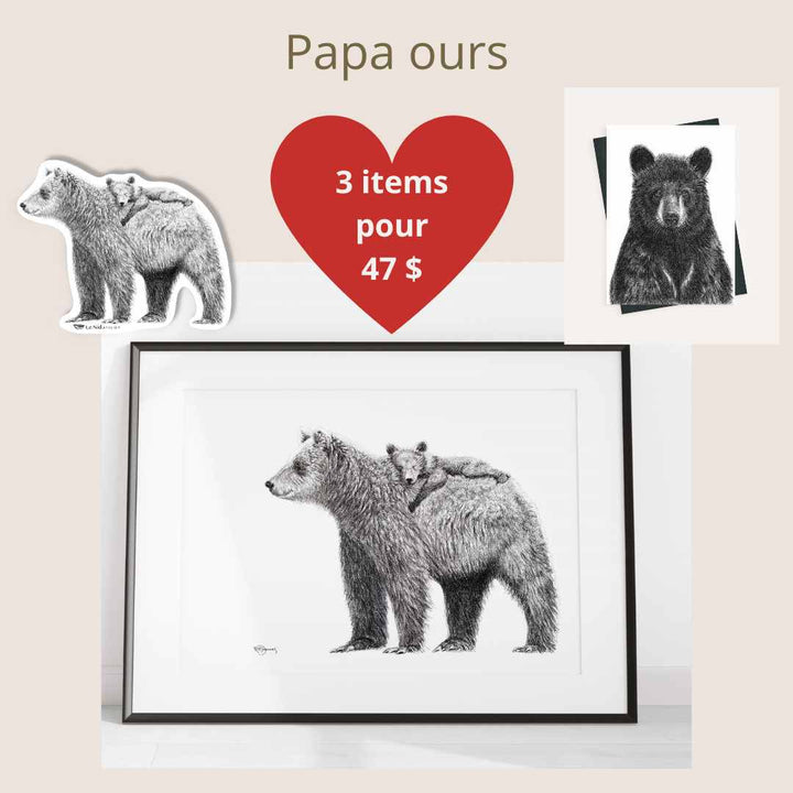 CHOICE - 1 - 8x10 framed print + 1 greeting card + 1 sticker - LE NID atelier