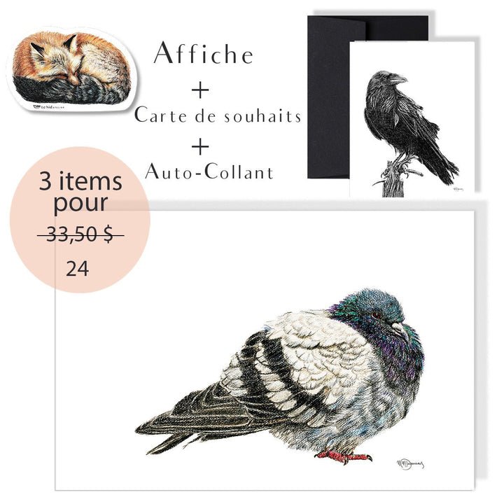 CHOICE - One 8x10 print + One greeting card + One sticker for $24 - LE NID atelier